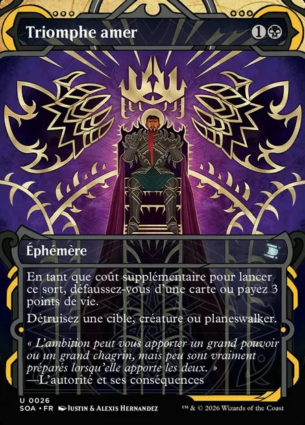 Triomphe amer, carte Magic SOA 26 — extension Secrets of Strixhaven Mystical Archive