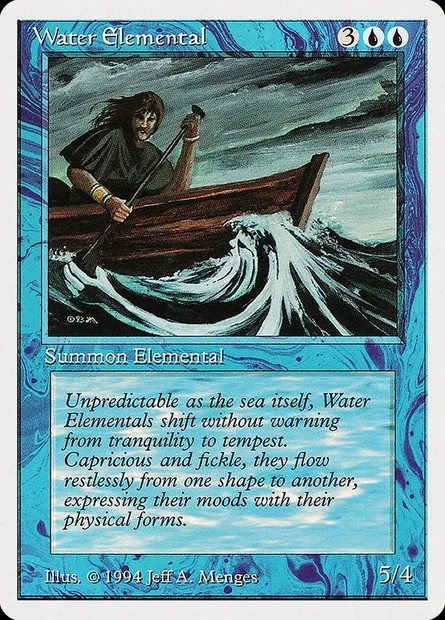 Water Elemental, Magic card SUM 92 — Summer Magic / Edgar set