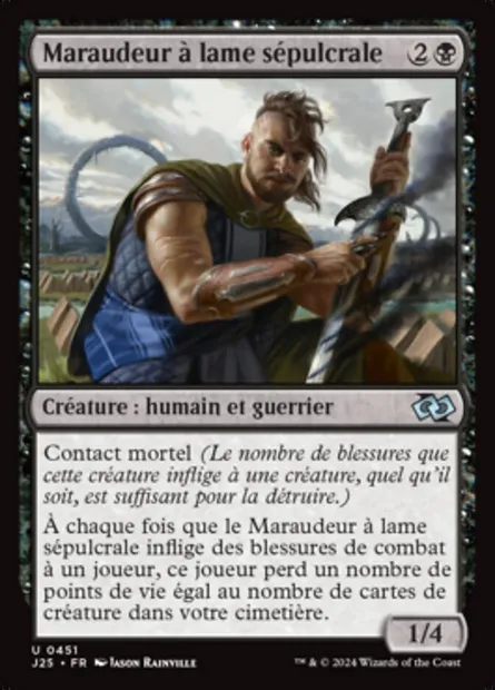 Maraudeur à lame sépulcrale, carte Magic J25 451 — extension Foundations Jumpstart