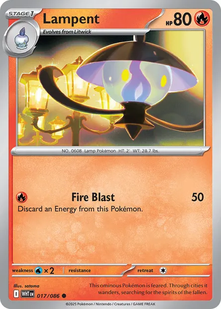 Lampent, Pokémon card WHT 017 — White Flare set