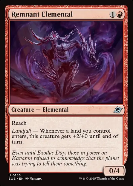 Remnant Elemental, Magic card EOE 155 — Edge of Eternities set