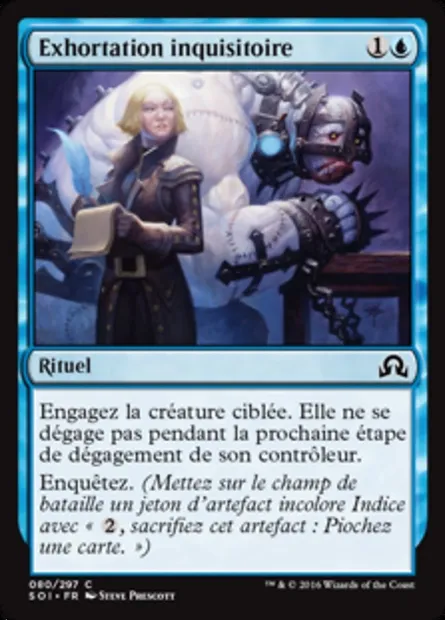 Exhortation inquisitoire, carte Magic SOI 80 — extension Ténèbres sur Innistrad