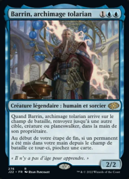 Barrin, archimage tolarian, carte Magic J22 276 — extension Jumpstart 2022