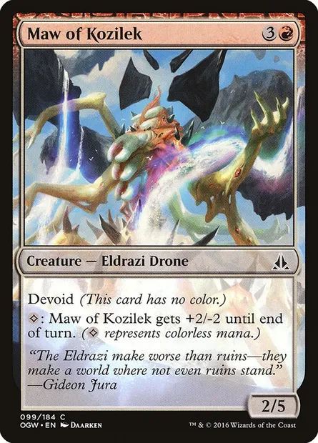 Maw of Kozilek, Magic card OGW 99 — Oath of the Gatewatch set