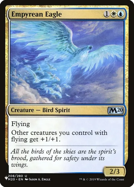 Empyrean Eagle, Magic card PLST M20-208 — The List set
