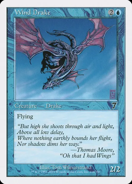 Wind Drake, Magic card 7ED 114 — Seventh Edition set
