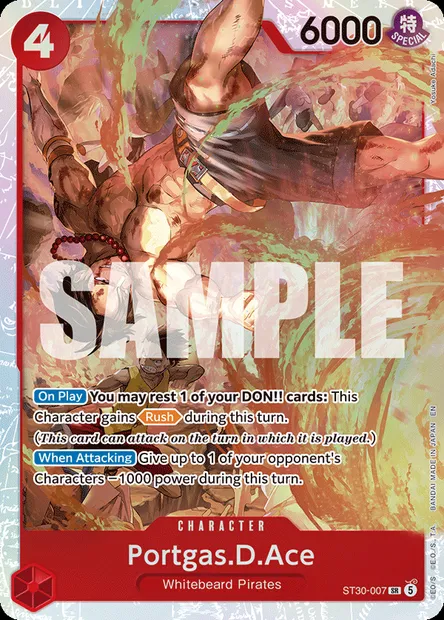 Portgas.D.Ace, One Piece card ST30-007 — Luffy & Ace set