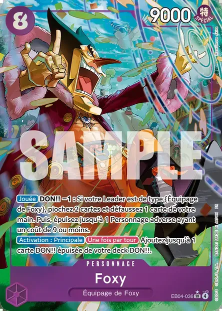 Foxy, carte One Piece EB04-036 — extension EGGHEAD CRISIS