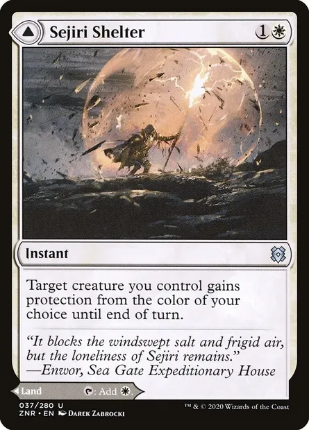 Sejiri Shelter // Sejiri Glacier, Magic card ZNR 37 — Zendikar Rising set