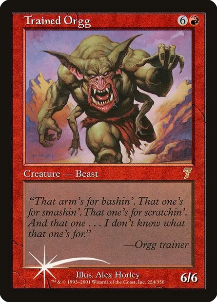 Trained Orgg, Magic card 7ED 224★ — Seventh Edition set