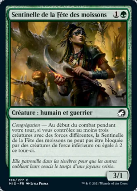 Sentinelle de la Fête des moissons, carte Magic MID 186 — extension Innistrad : chasse de minuit