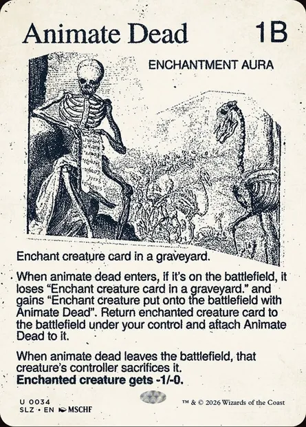 Animation des morts, carte Magic SLZ 34 — extension The Zeta Set