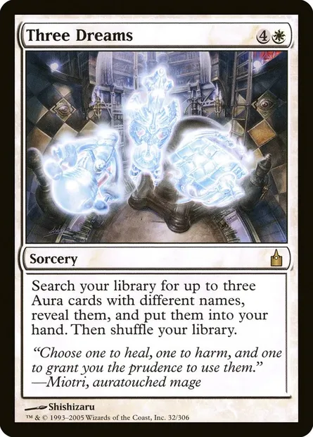 Three Dreams, Magic card RAV 32 — Ravnica: City of Guilds set