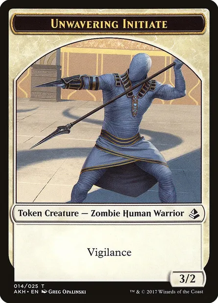 Unwavering Initiate, Magic card TAKH 14 — Amonkhet Tokens set