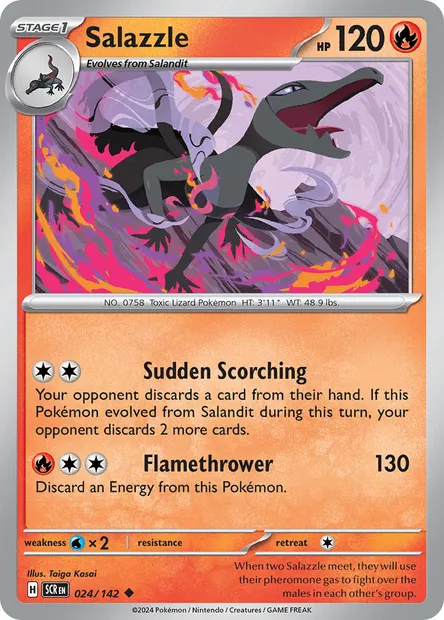 Salazzle, Pokémon card SCR 024 — Stellar Crown set