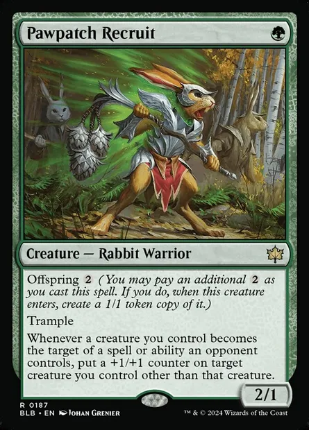 Pawpatch Recruit, Magic card BLB 187 — Bloomburrow set
