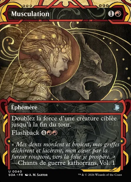 Musculation, carte Magic SOA 40 — extension Secrets of Strixhaven Mystical Archive