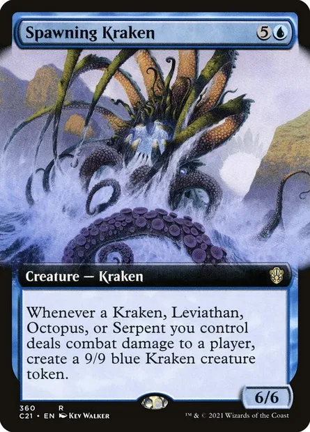 Spawning Kraken, Magic card C21 360 — Commander 2021 set