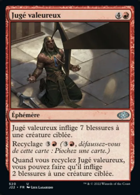 Jugé valeureux, carte Magic J22 520 — extension Jumpstart 2022