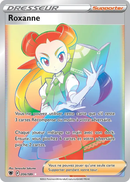 Roxanne, carte Pokémon ASR 206 — extension Astres Radieux