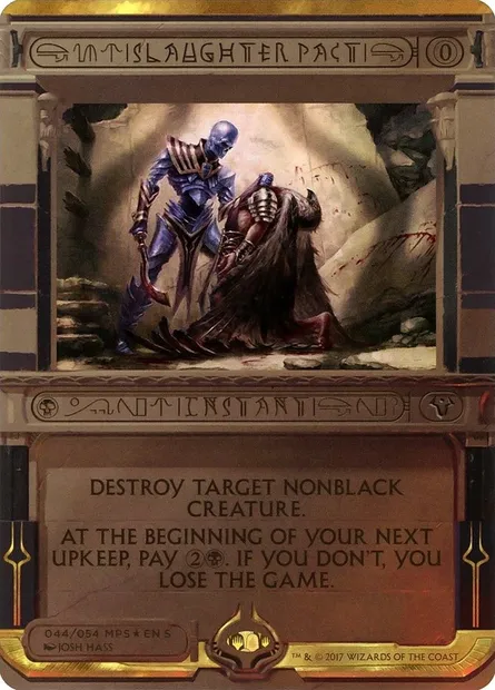 Slaughter Pact, Magic card MP2 44 — Amonkhet Invocations set