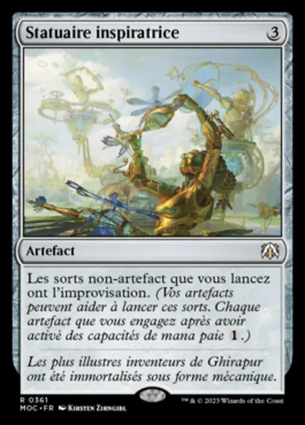 Statuaire inspiratrice, carte Magic MOC 361 — extension March of the Machine Commander