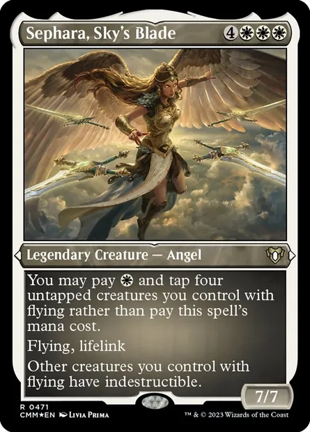 Sephara, Sky's Blade, Magic card CMM 471 — Commander Masters set