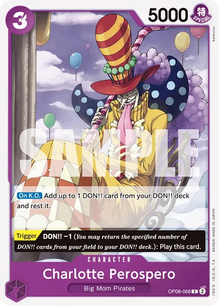 Charlotte Perospero, One Piece card OP08-068 — TWO LEGENDS set