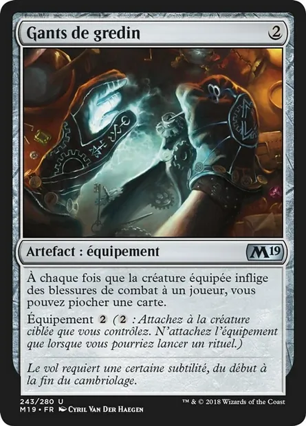 Gants de gredin, carte Magic M19 243 — extension Core Set 2019