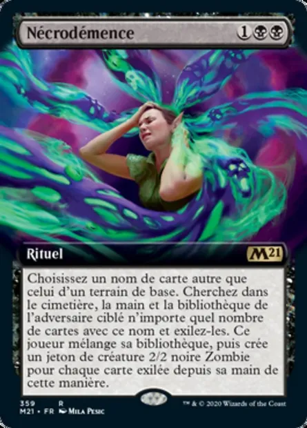 Nécrodémence, carte Magic M21 359 — extension Core Set 2021