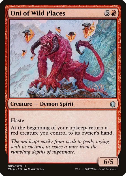 Oni des lieux sauvages, carte Magic CMA 85 — extension Commander Anthology