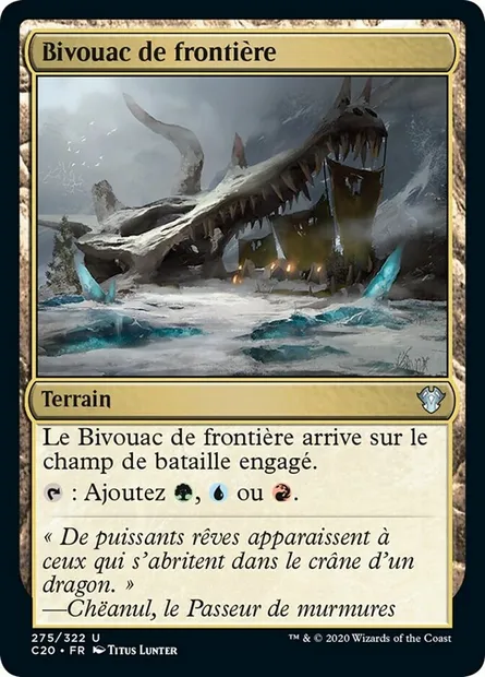 Bivouac de frontière, carte Magic C20 275 — extension Commander 2020