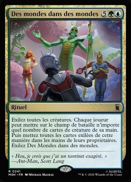 Des mondes dans des mondes, carte Magic MSH 241 — extension Marvel Super Heroes