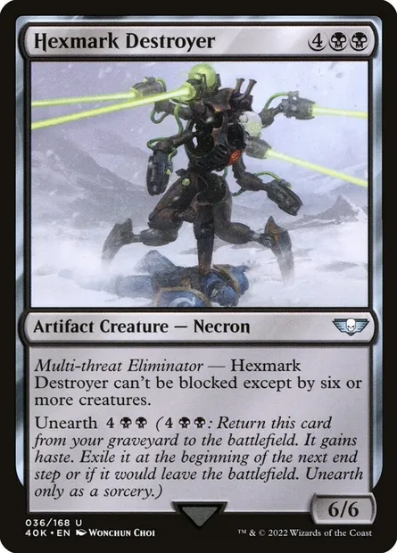 Hexmark Destroyer, Magic card 40K 36 — Warhammer 40,000 Commander set
