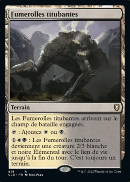 Fumerolles titubantes, carte Magic CLB 914 — extension Commander Légendes : la bataille de la Porte de Baldur