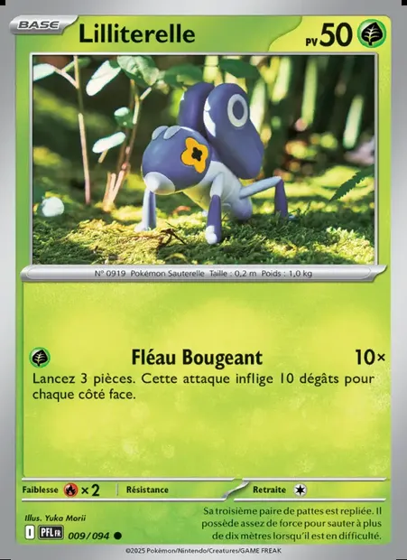 Lilliterelle, carte Pokémon PFL 009 — extension Flammes Fantasmagoriques