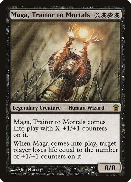 Maga, traître envers les mortels, carte Magic SOK 81 — extension Libérateurs de Kamigawa