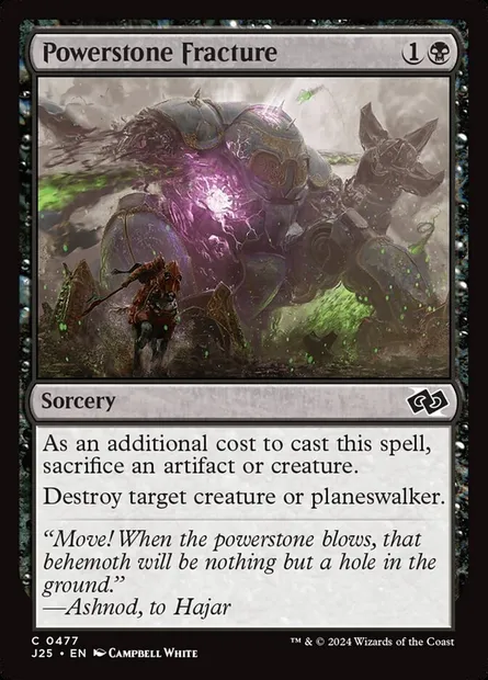 Powerstone Fracture, Magic card J25 477 — Foundations Jumpstart set