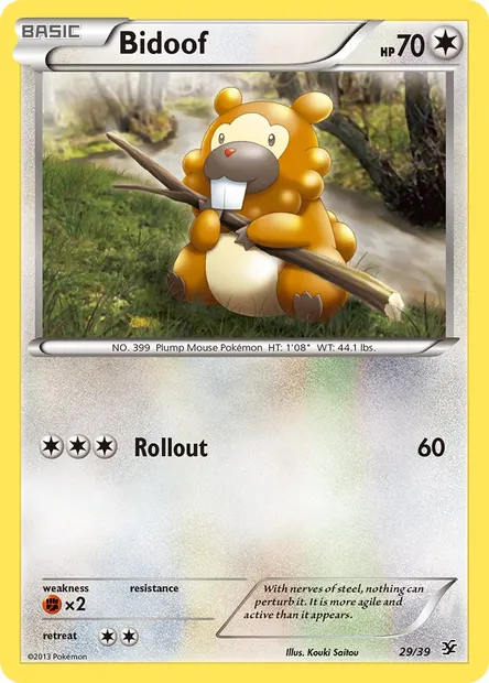 Bidoof, Pokémon card KSS 29 — Kalos Starter Set set