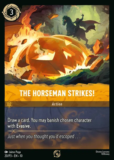 The Horseman Strikes!, Disney Lorcana card P3-020 — P3 set
