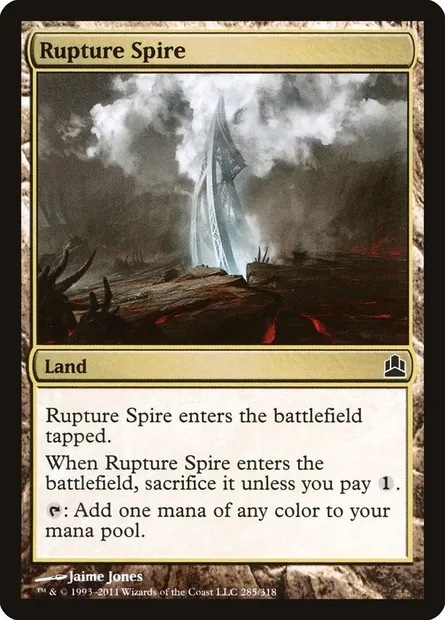 Rupture Spire, Magic card CMD 285 — Commander 2011 set