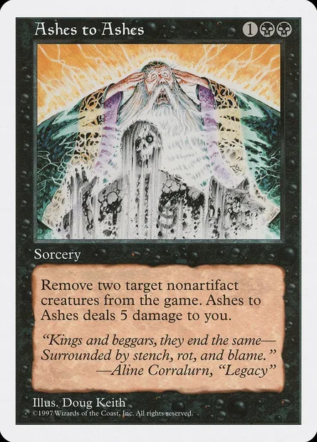 Ashes to Ashes, Magic card 5ED 141 — Fifth Edition set