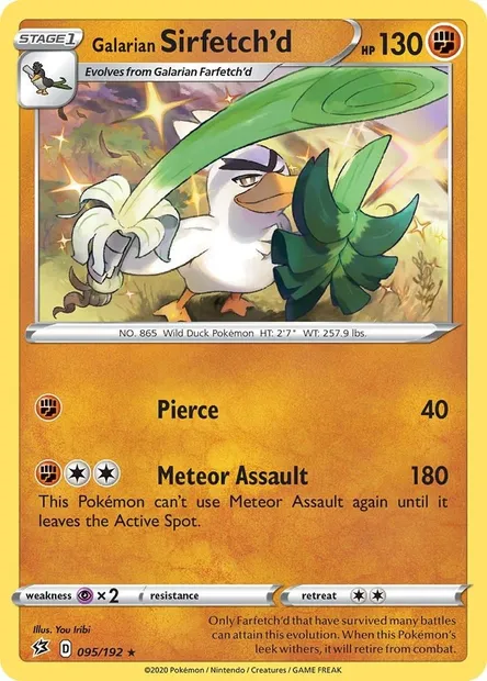 Palarticho de Galar, carte Pokémon TDX 095-3 — extension Theme Deck & Blisters Exclusives