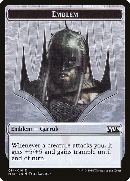 Garruk, Apex Predator Emblem, Magic card TM15 14 — Magic 2015 Tokens set