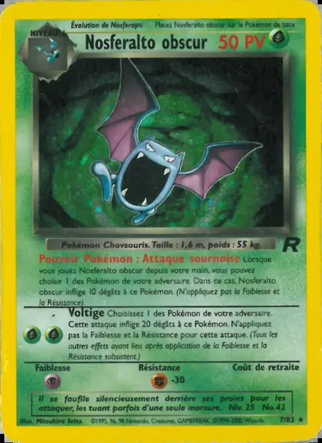 Nosferalto obscur, carte Pokémon TR 7 — extension Team Rocket