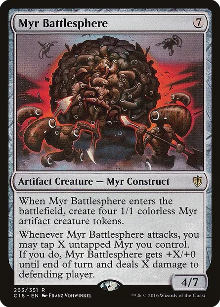 Myr Battlesphere, Magic card C16 263 — Commander 2016 set