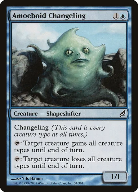 Amoeboid Changeling, Magic card LRW 51 — Lorwyn set
