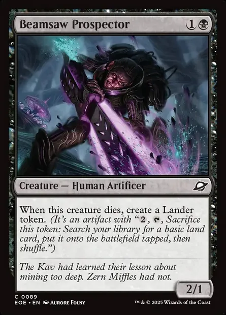 Beamsaw Prospector, Magic card EOE 89 — Edge of Eternities set