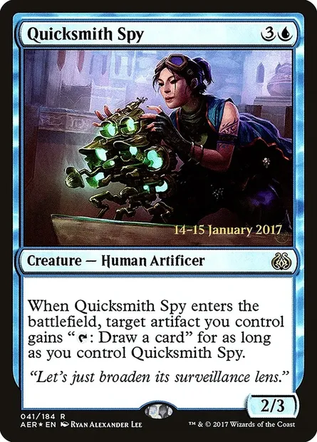Quicksmith Spy, Magic card PAER 41s — Aether Revolt Promos set