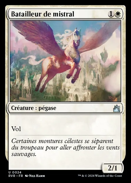 Batailleur de mistral, carte Magic RVR 24 — extension Ravnica Remastered